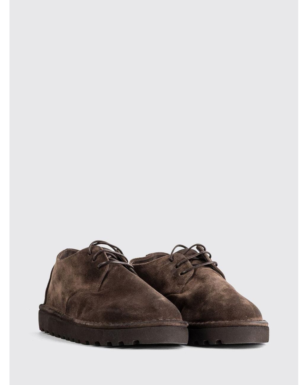 Marsèll Brown Sancrispa Alta Pomice Suede Derby Shoes With Platform Sole
