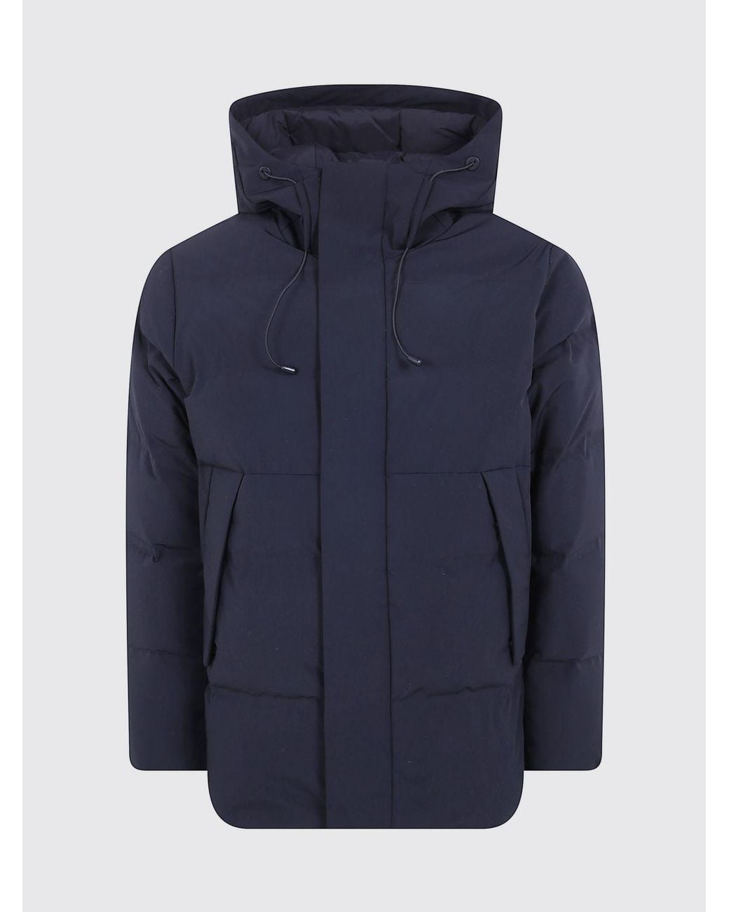 People Of Shibuya Blue Hooded Puffer Jacket for men