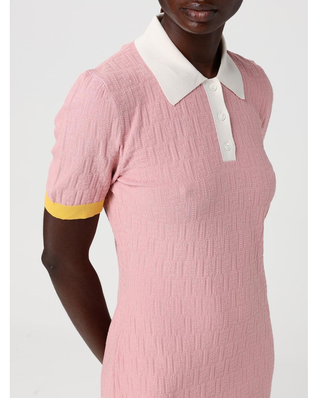 Fendi Pink Jersey Polo Dress