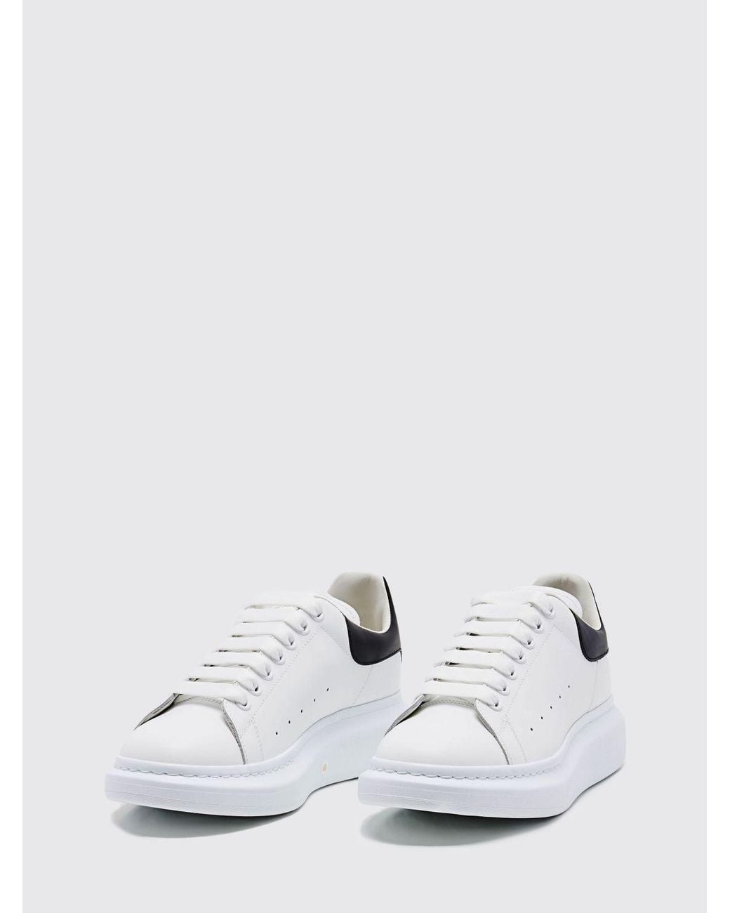 McQueen White Oversized Leather Sneakers for men
