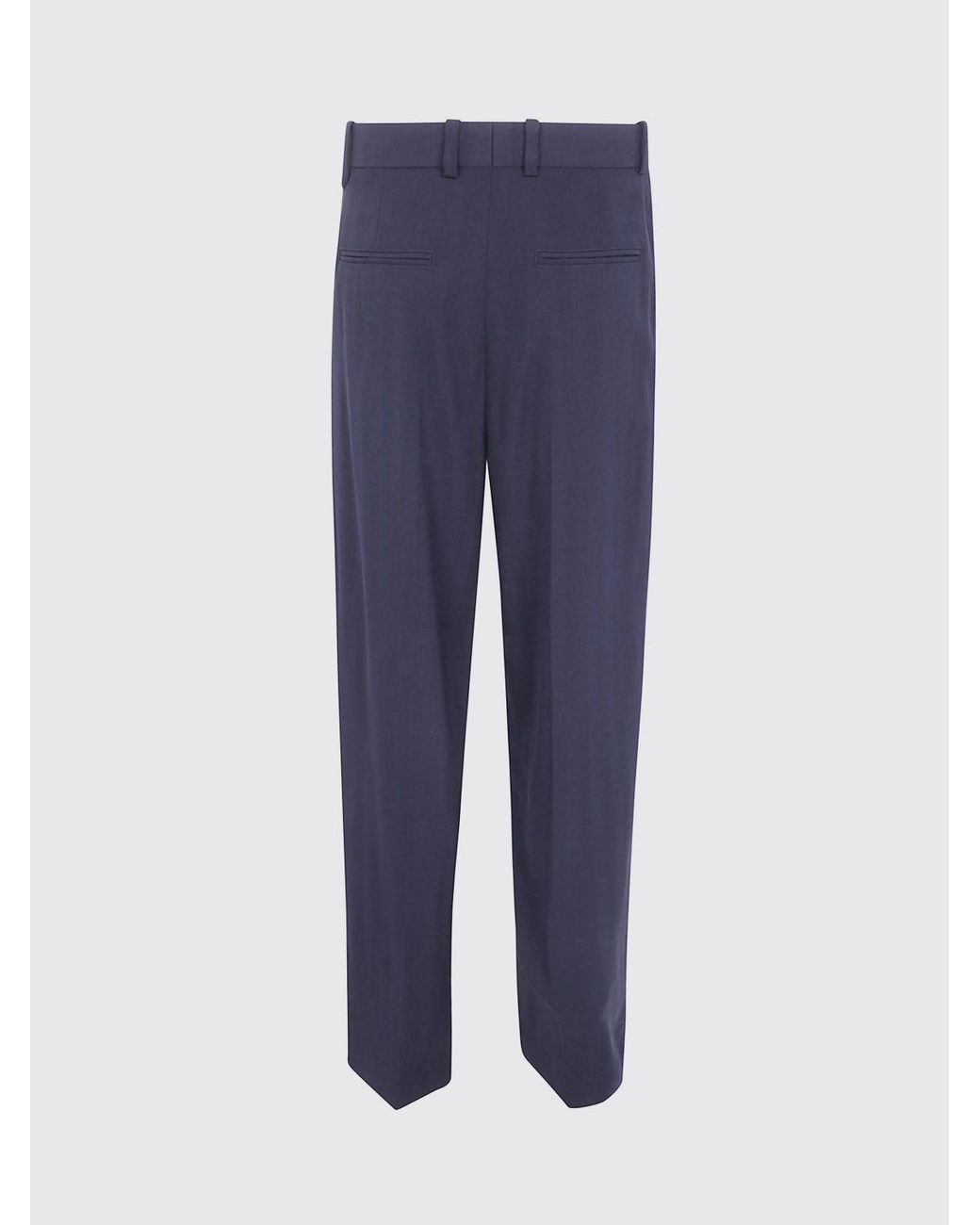 Jacquemus Blue Slim Fit Pleated Tailored Trousers for men