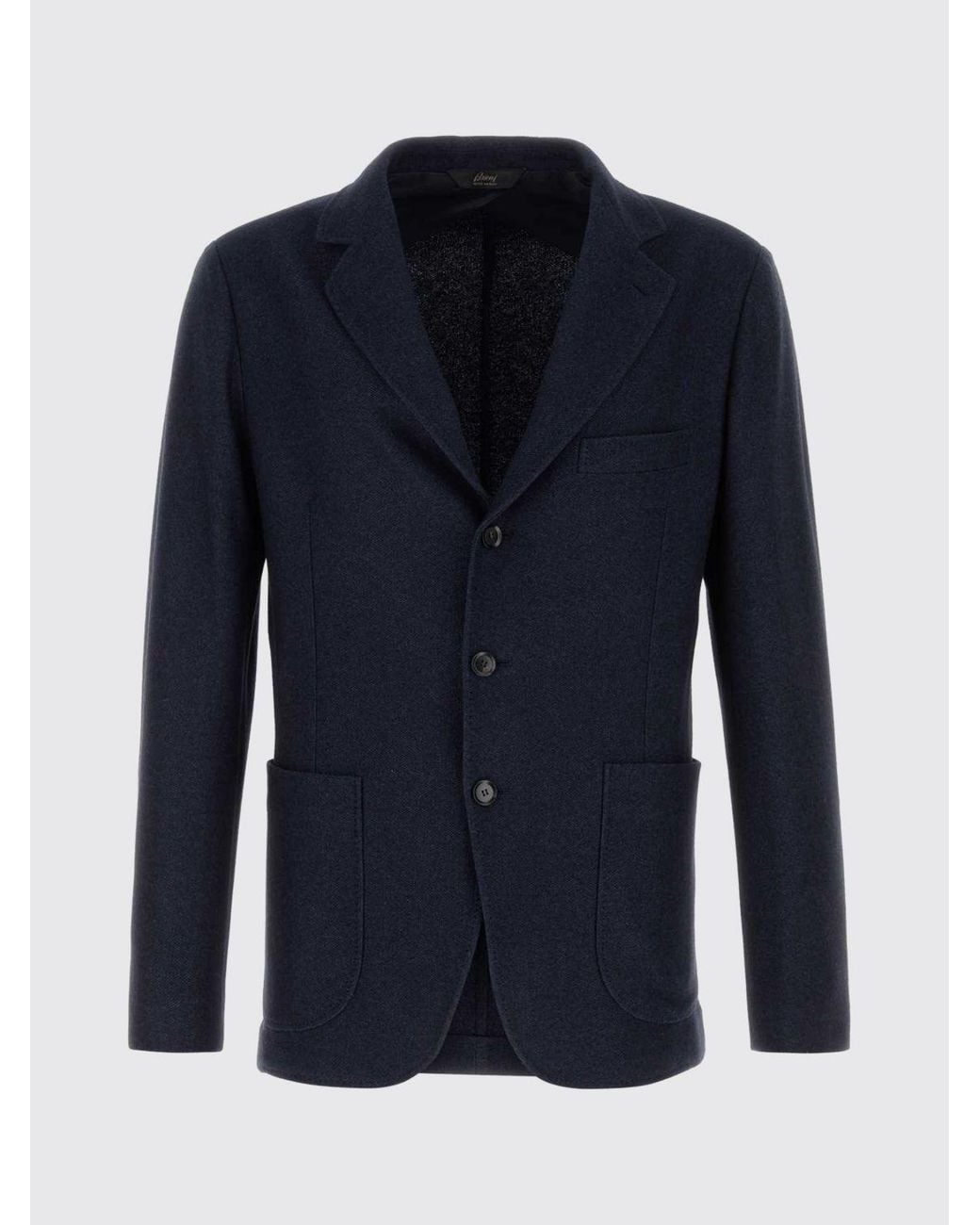 Brioni Blue Single-Breasted Blazer for men
