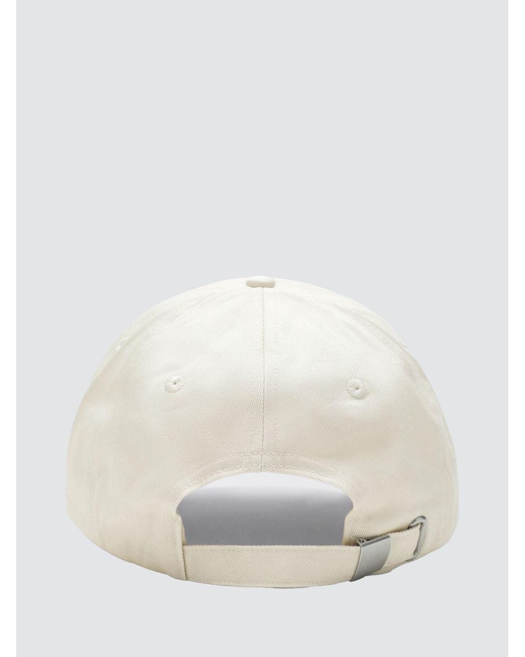 Anine Bing White Cotton Baseball Cap With Embroidered Crest