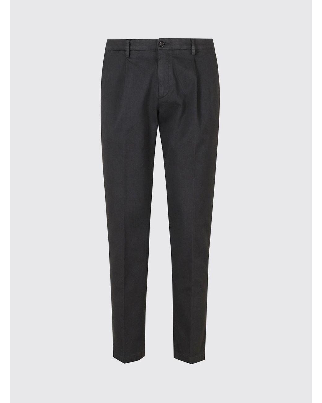 Briglia 1949 Black Tiberio Slim Fit Cotton Blend Tailored Trousers for men