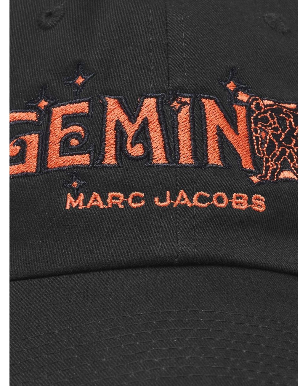 Marc Jacobs Black Cancer Baseballkappe Aus Baumwolle Mit Gesticktem Slogan