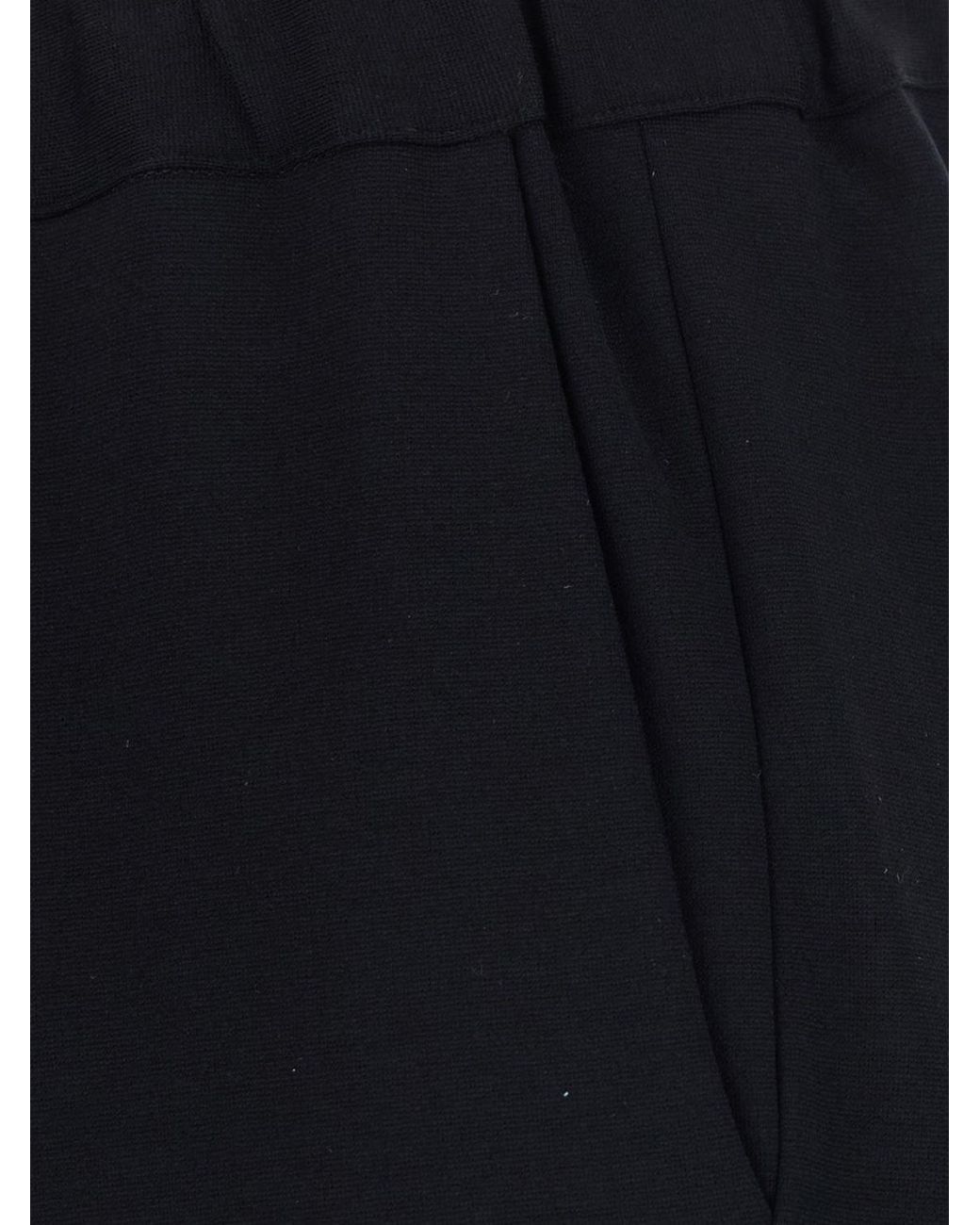 Semicouture Blue High-Waisted Drawstring Jersey Jogging Trousers