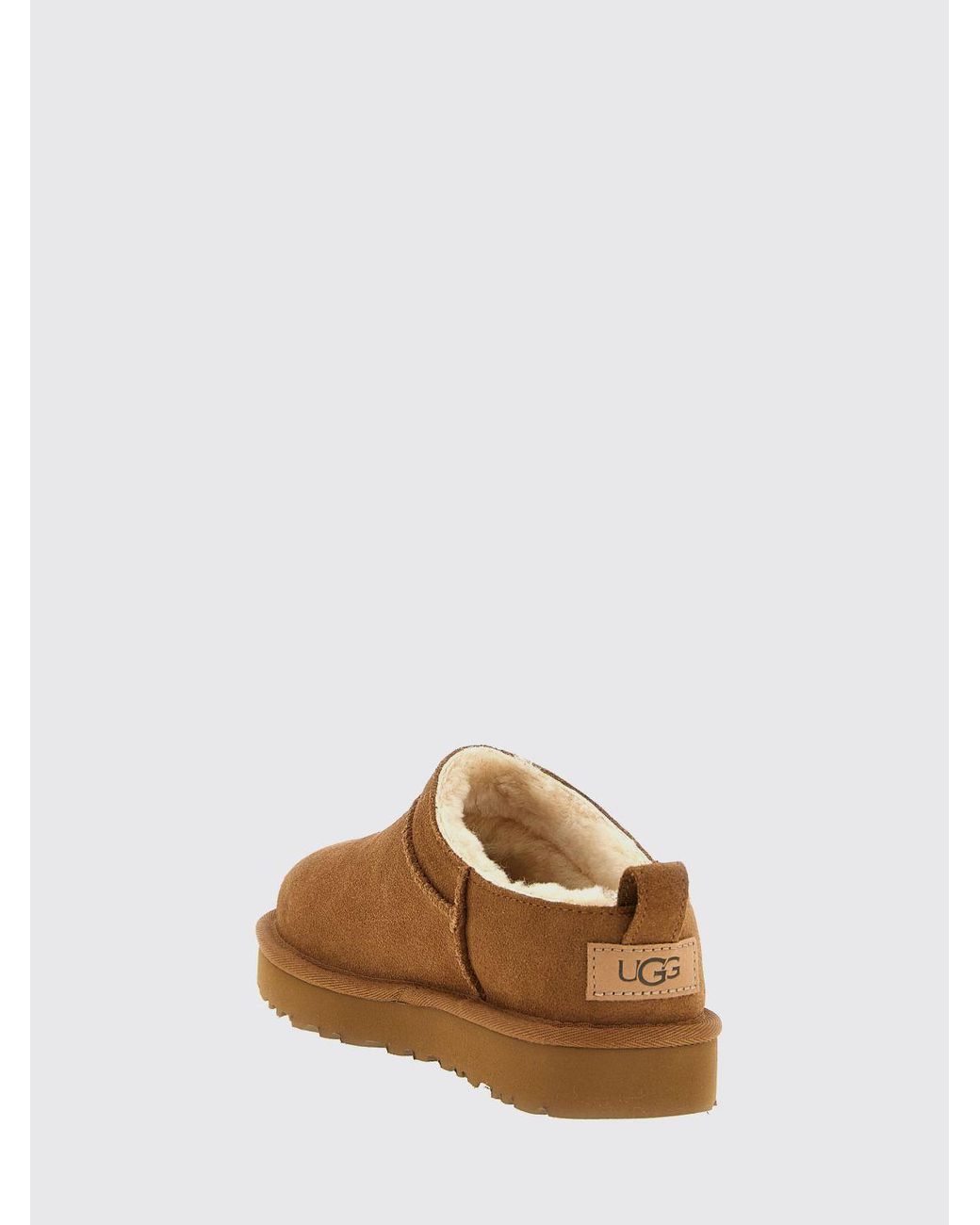 Ugg Brown Classic Micro Sabots Aus Wildleder