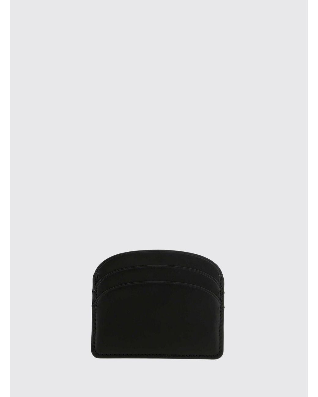 A.P.C. Black Calfskin Leather Card Holder