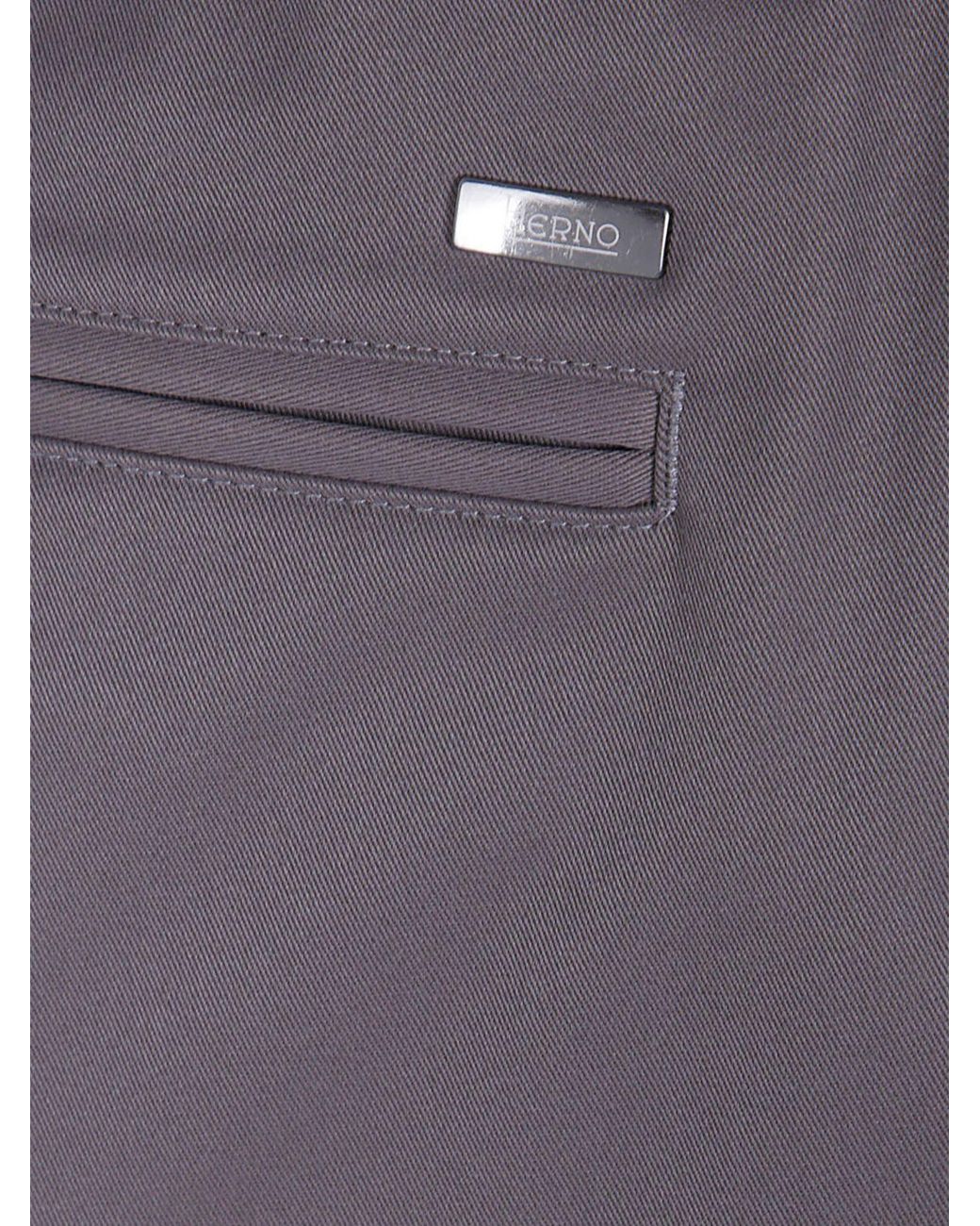 Herno Purple Slim Fit Cotton Trousers With Drawstring Waist And Belt Loops for men