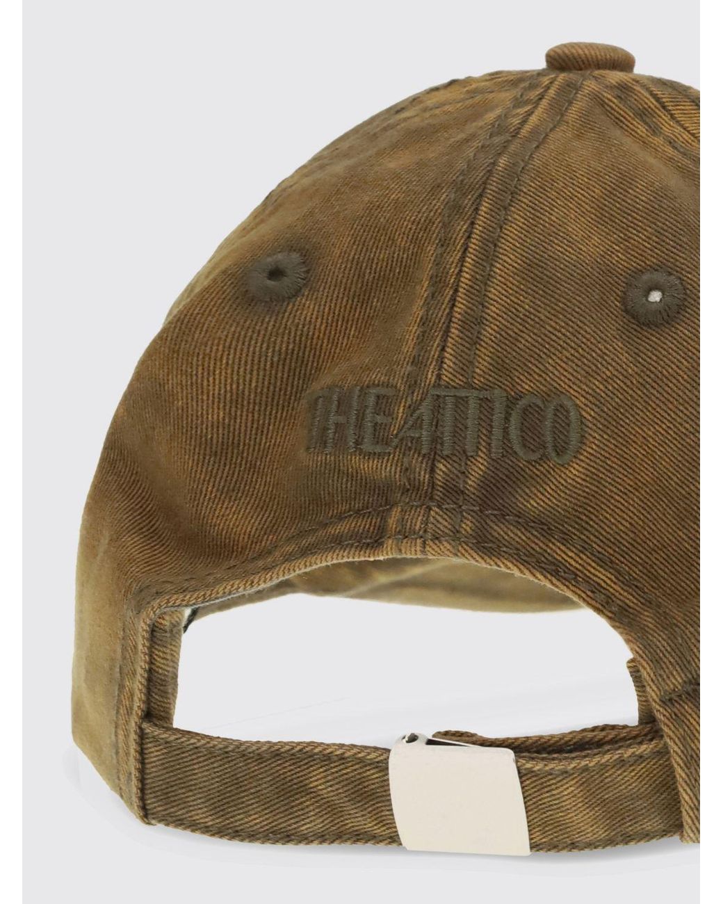 The Attico Brown Cotton Hat With Embroidered Logo