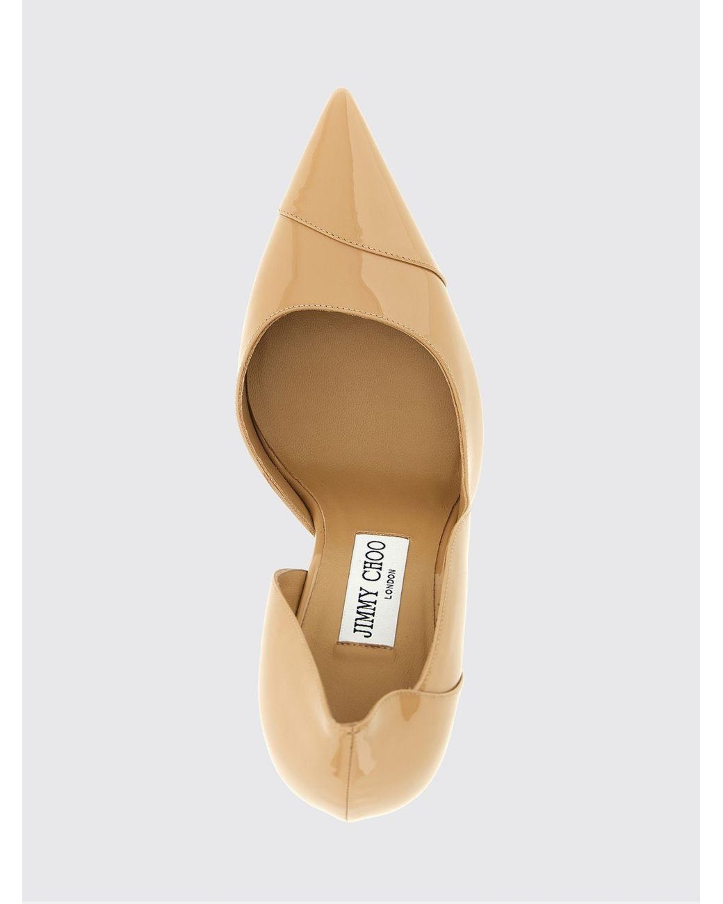 Jimmy Choo Natural Brigitte Patent Leather Pumps