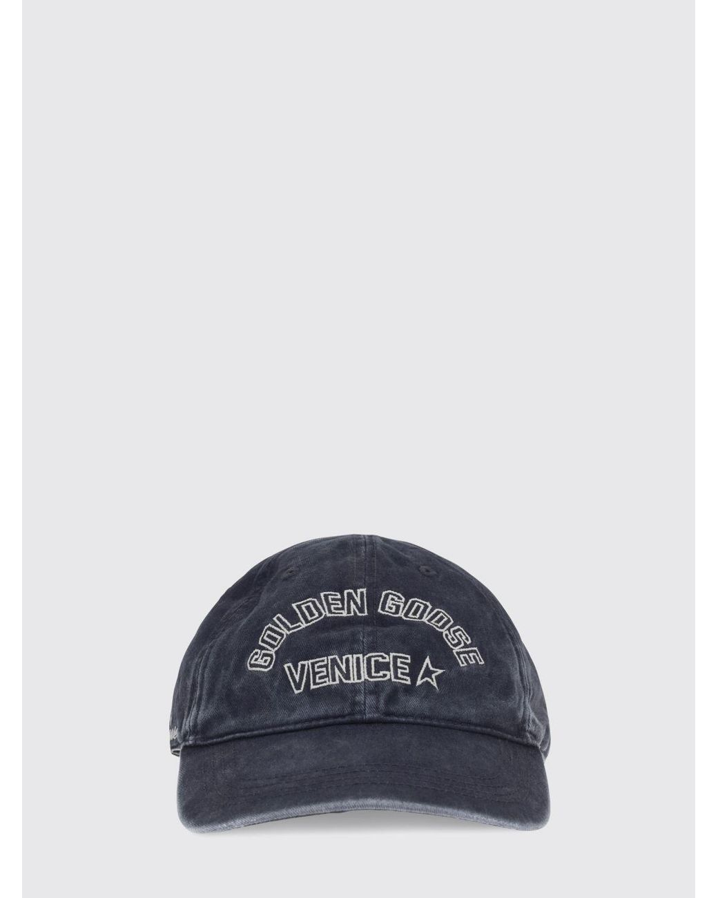 Golden Goose Deluxe Brand Blue Embroidered Logo Cotton Denim Baseball Cap for men