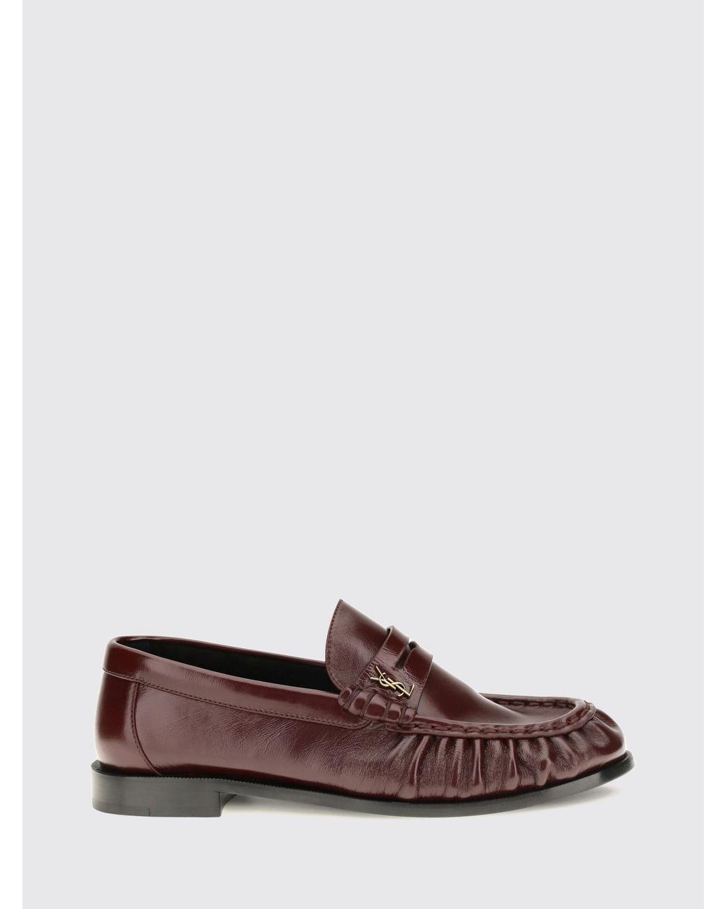 Saint Laurent Brown Le Loafer Penny Loafers