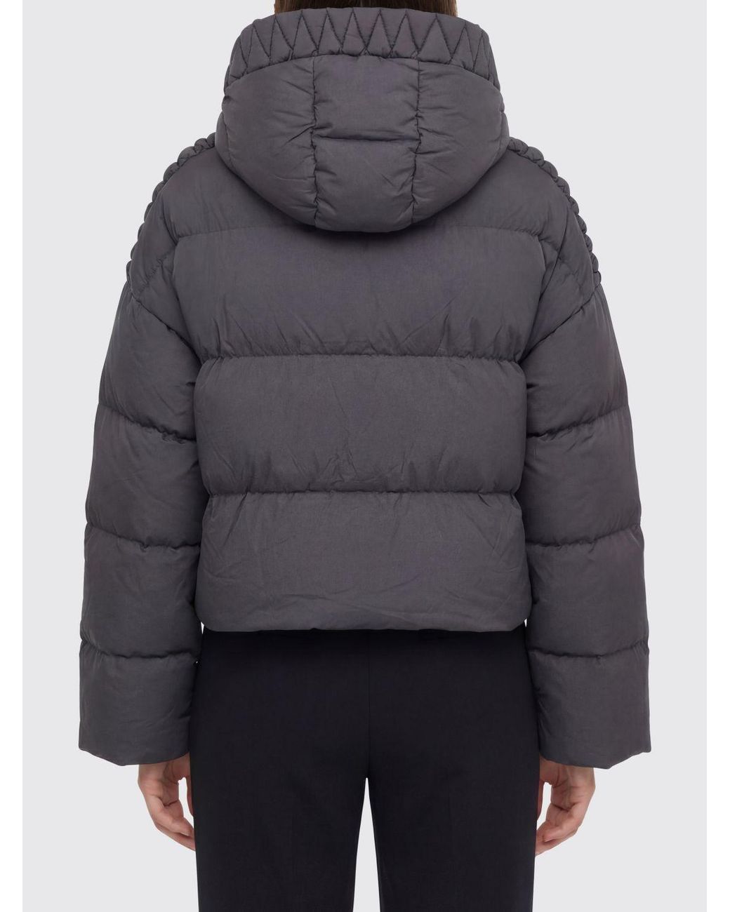 RAXXY Gray Quilted Padded Nylon Down Jacket