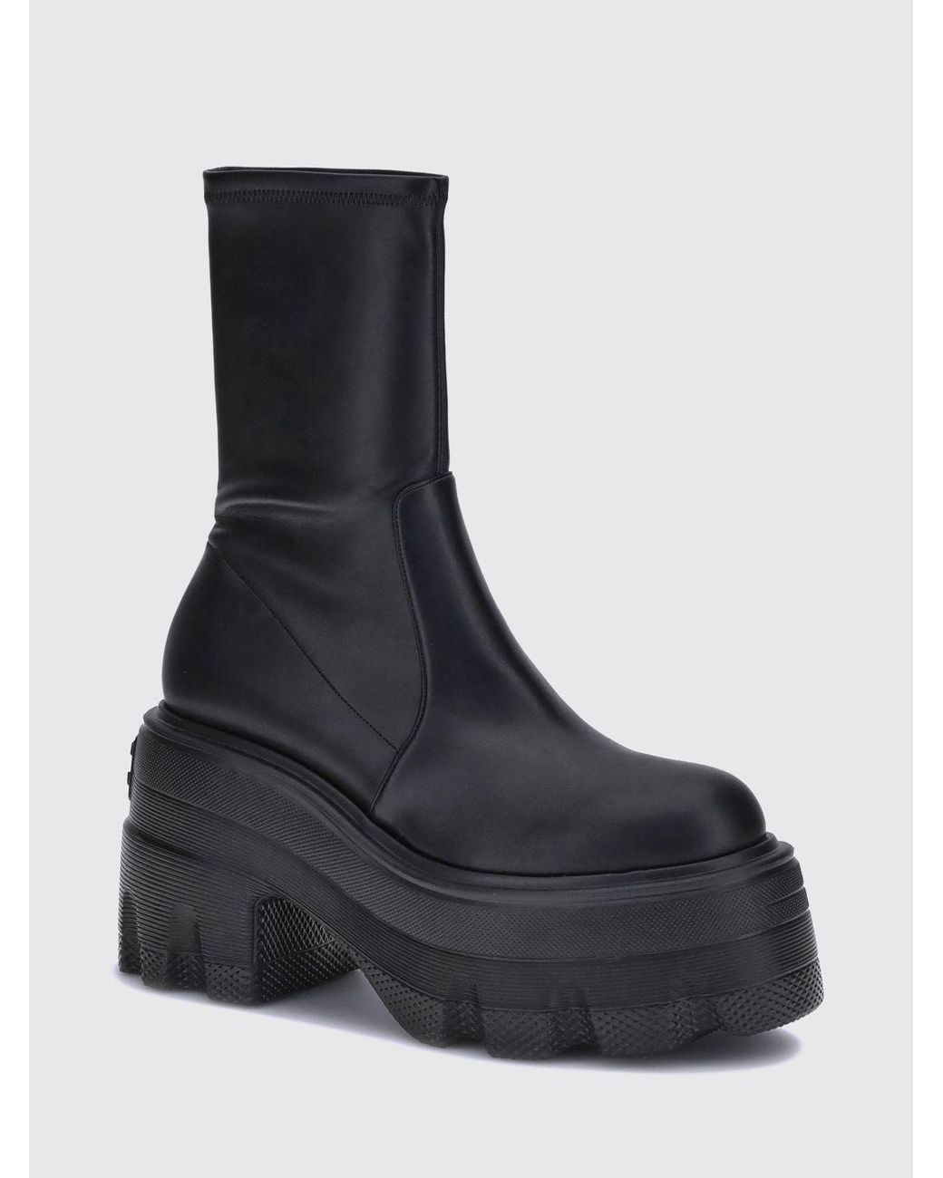 Casadei Black Maxxxi Knee-High Boots With A Sock-Style Ankle And Platform Sole