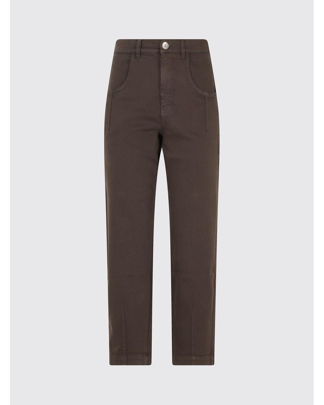 Eleventy Brown 5-Pocket Straight-Leg Trousers