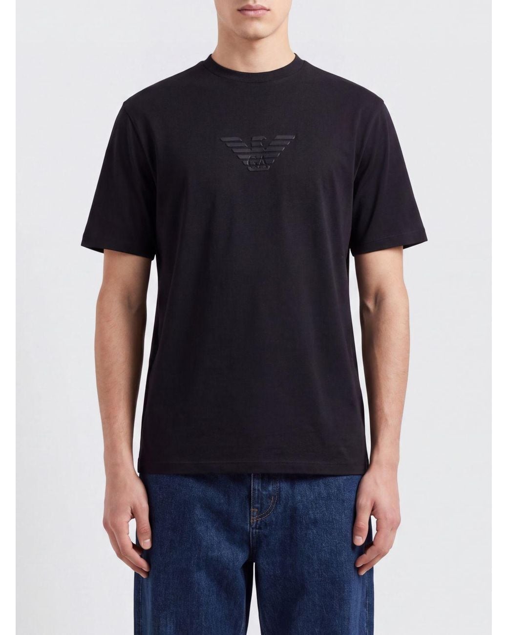 Emporio Armani Black Slim Fit T-Shirt for men