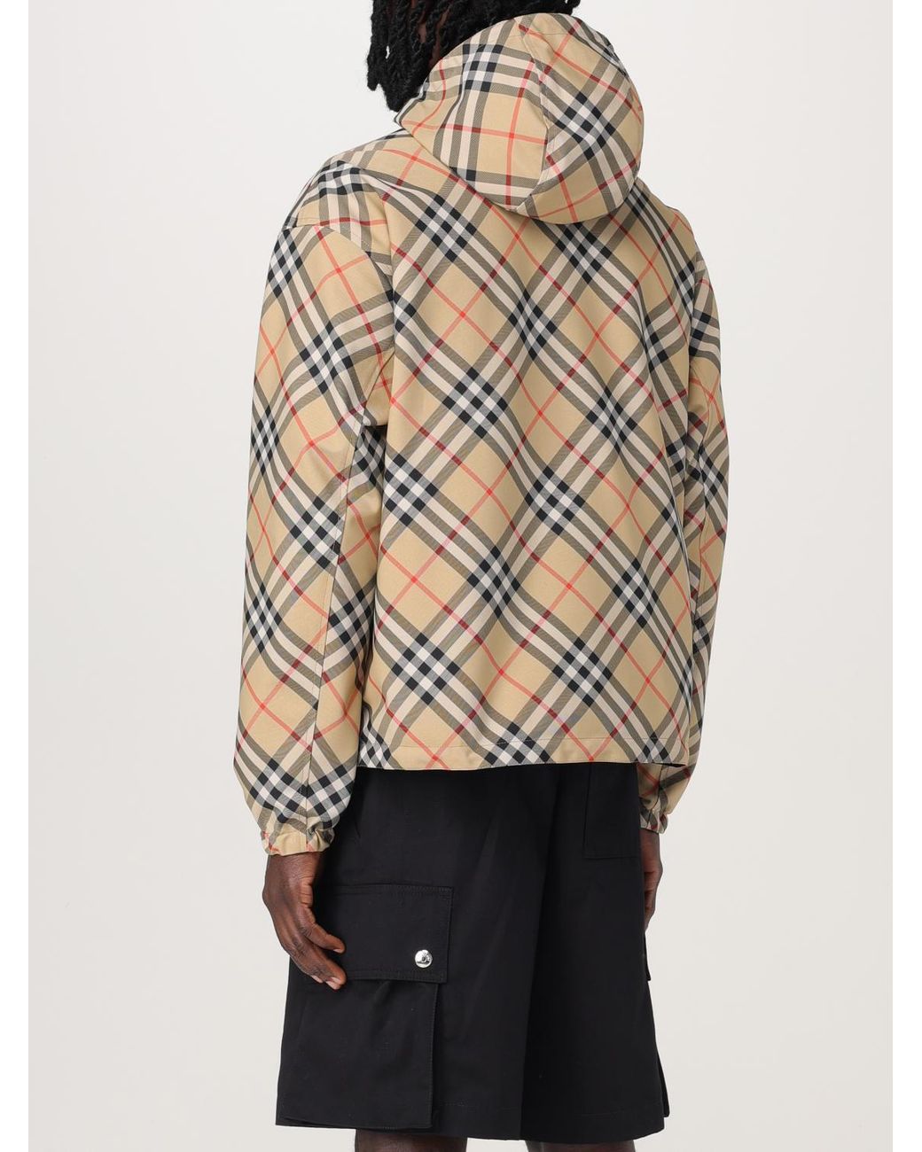 Burberry Natural Reversible Nylon Jacket With Vintage Check Print for men