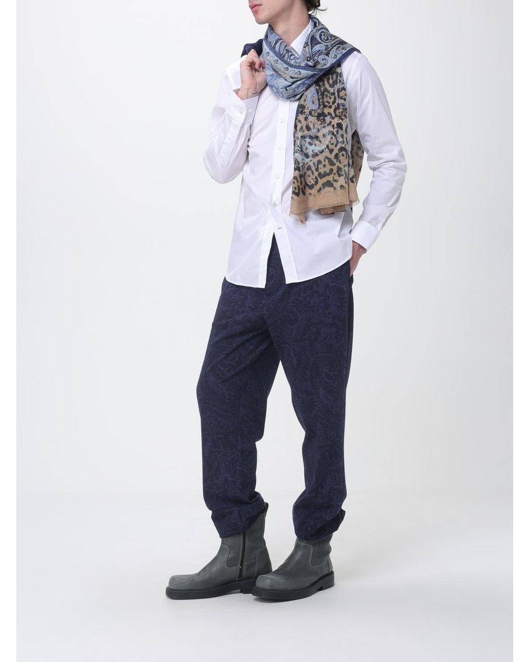 Etro White Classic Stretch Cotton Shirt for men