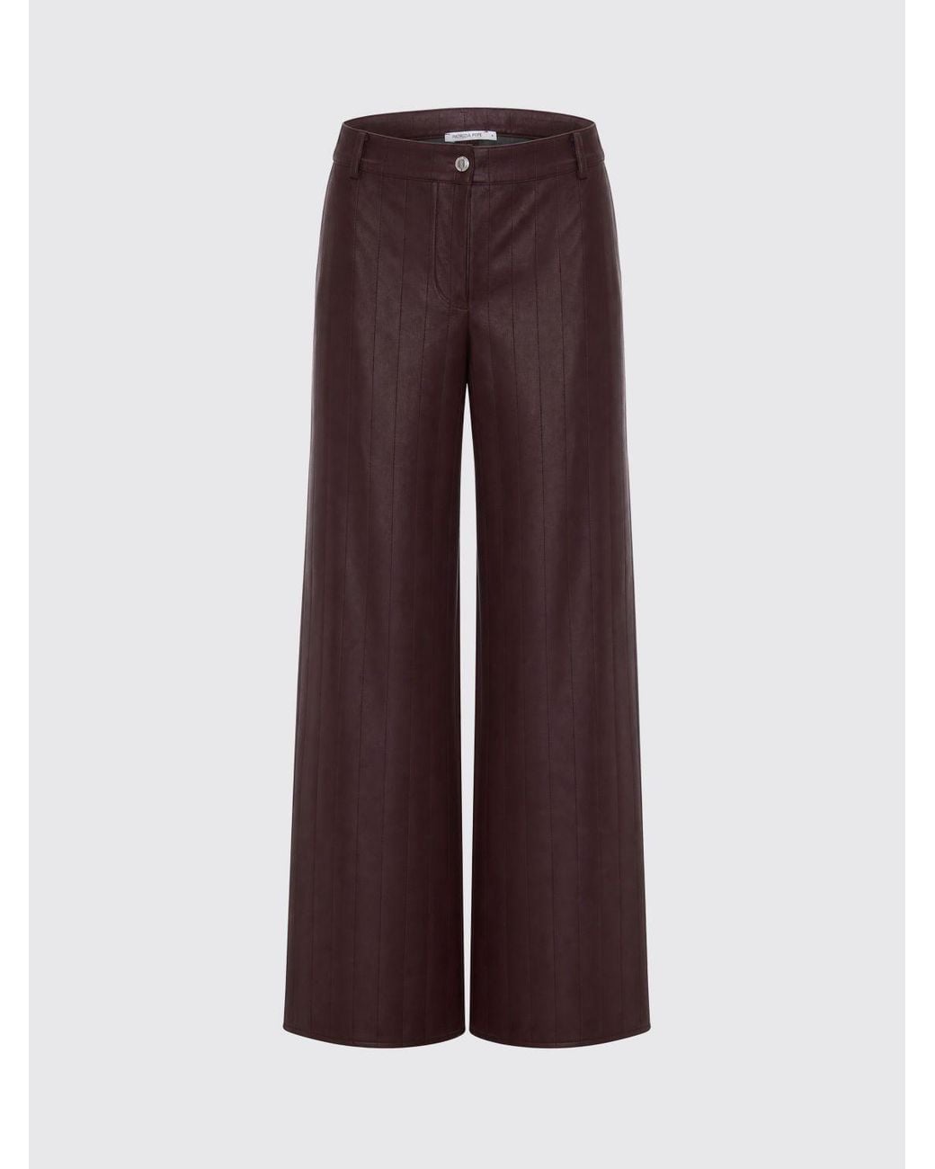 Patrizia Pepe Brown High-Waisted Flared Trousers