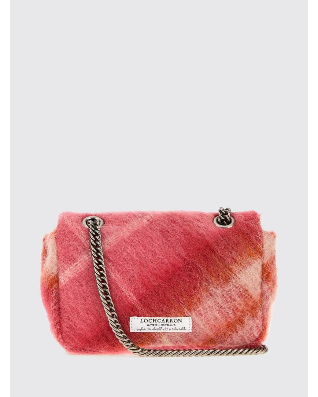 Vivienne Westwood Red Anita Check Wool And Mohair Mini Shoulder Bag