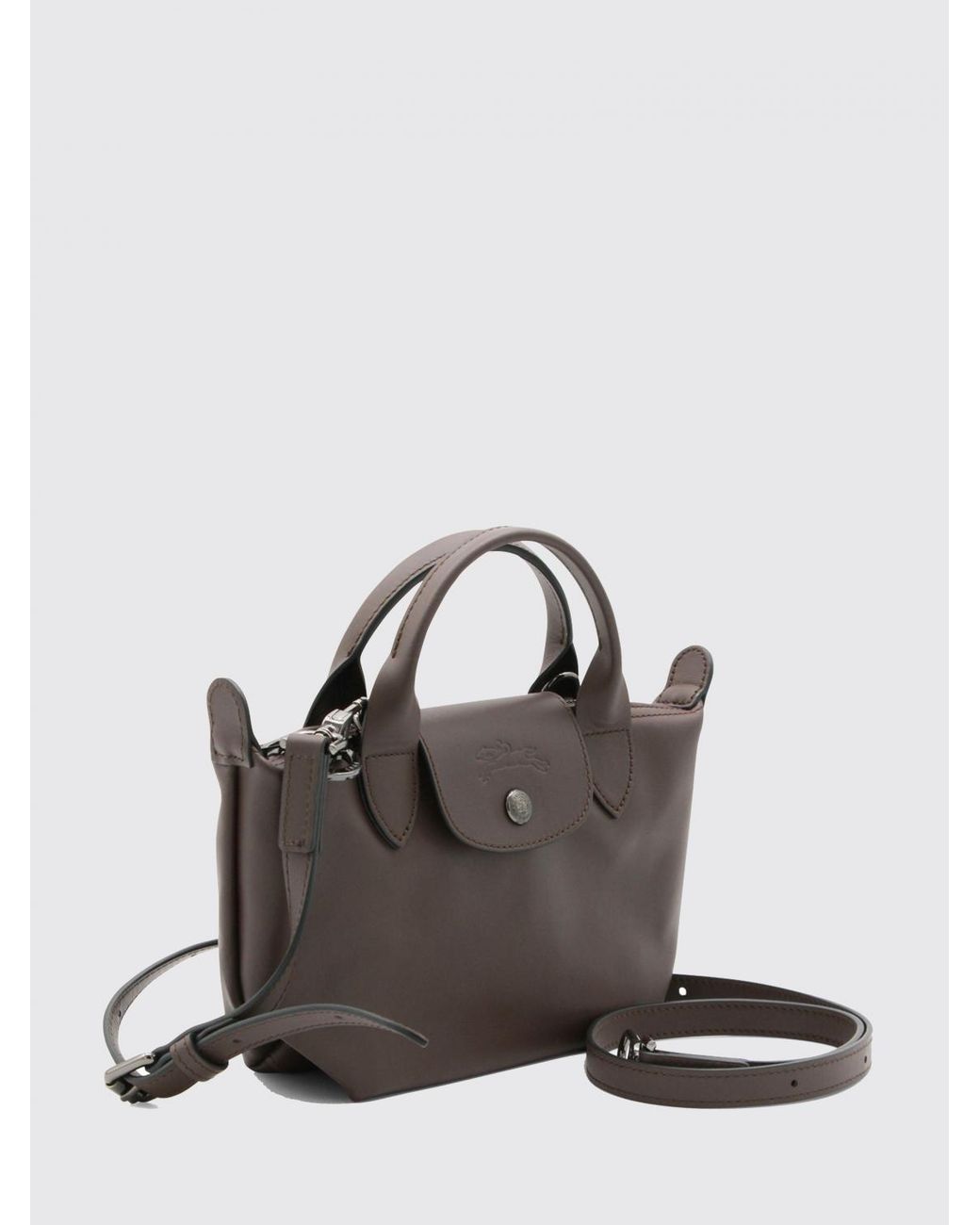 Longchamp Brown Le Pliage Xtra Leather Handbag With Removable Strap