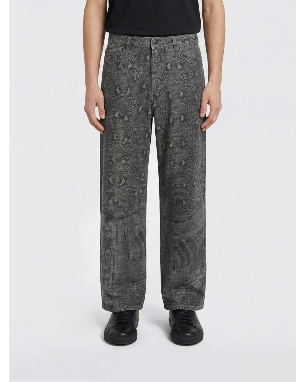 Daily Paper Black Snake Oversized Jeans for men