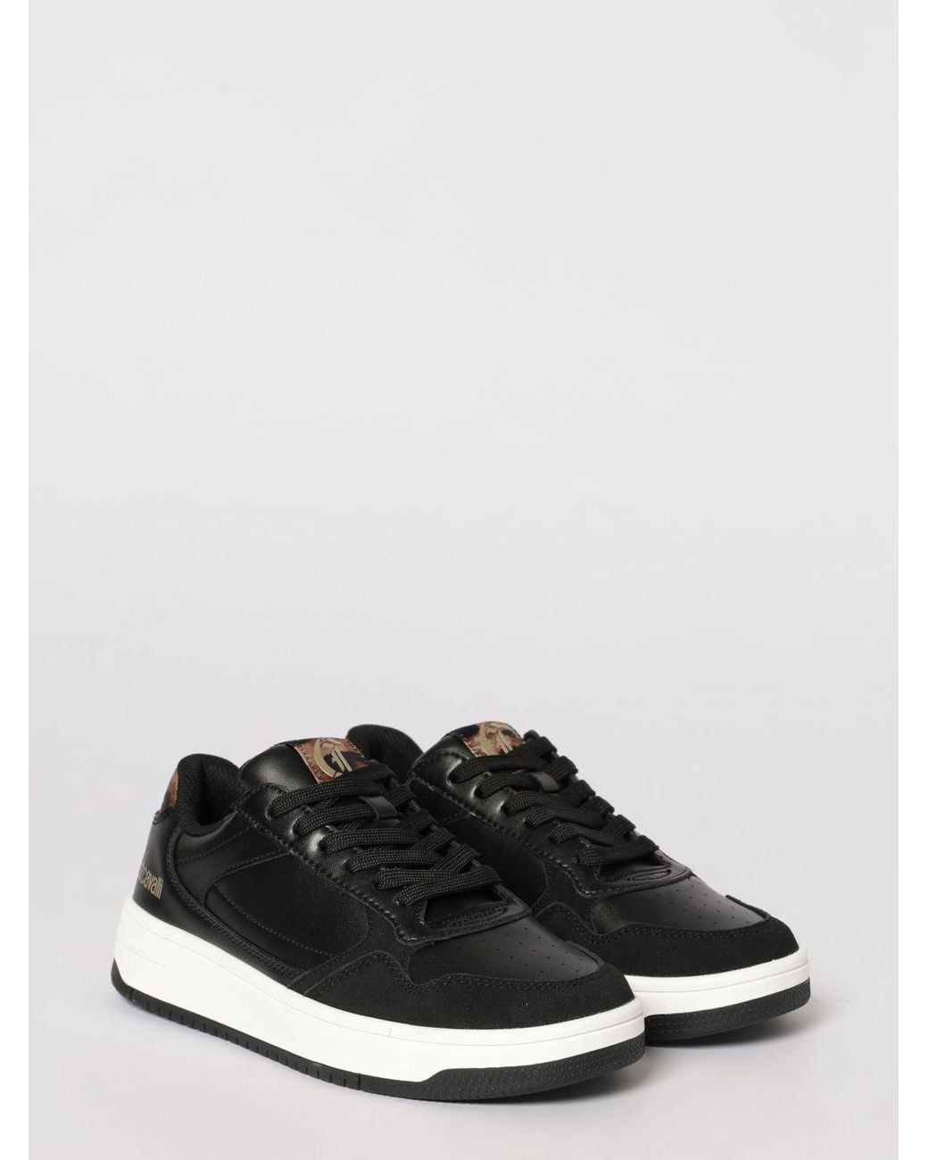 Just Cavalli Black Leather Sneakers