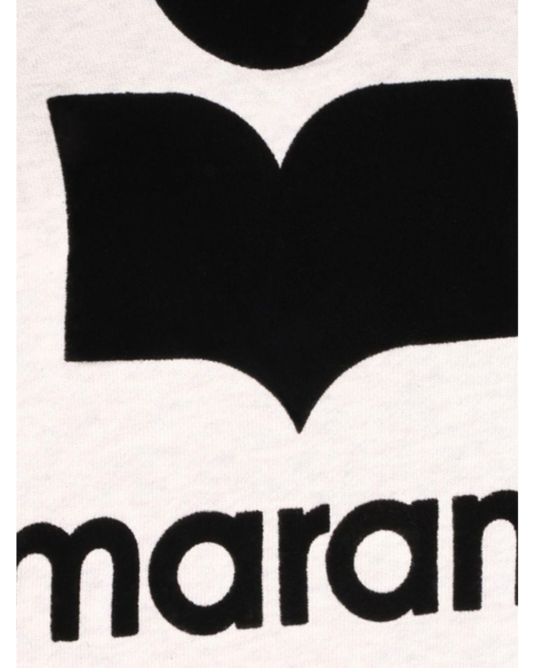 Isabel Marant White Cotton-Blend Crewneck Sweatshirt With Flocked Logo