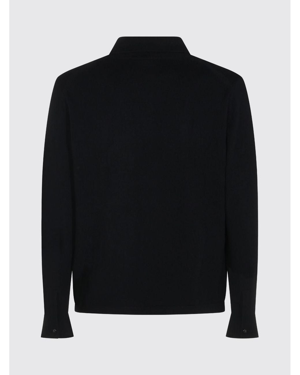 Lisa Yang Blue Long-Sleeved Polo Jumper for men