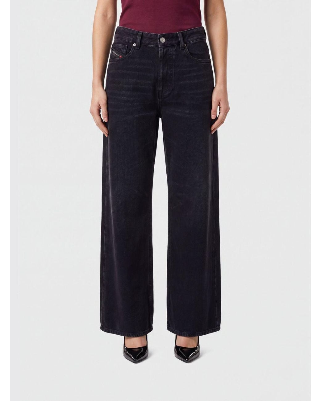 DIESEL Blue 1996 D-Sire High-Waisted Wide-Leg Denim Jeans