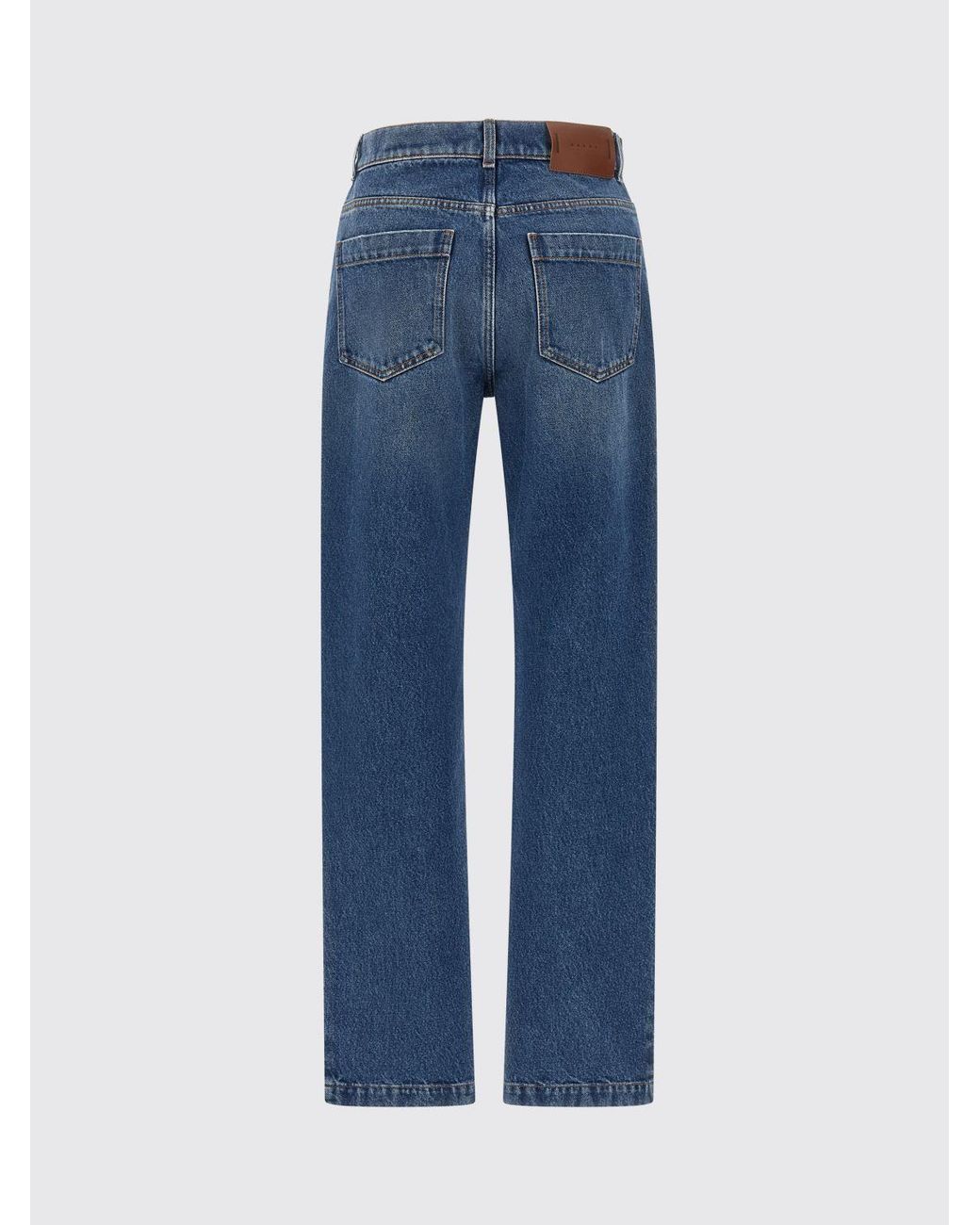 Marni Blue High-Waisted Straight Jeans