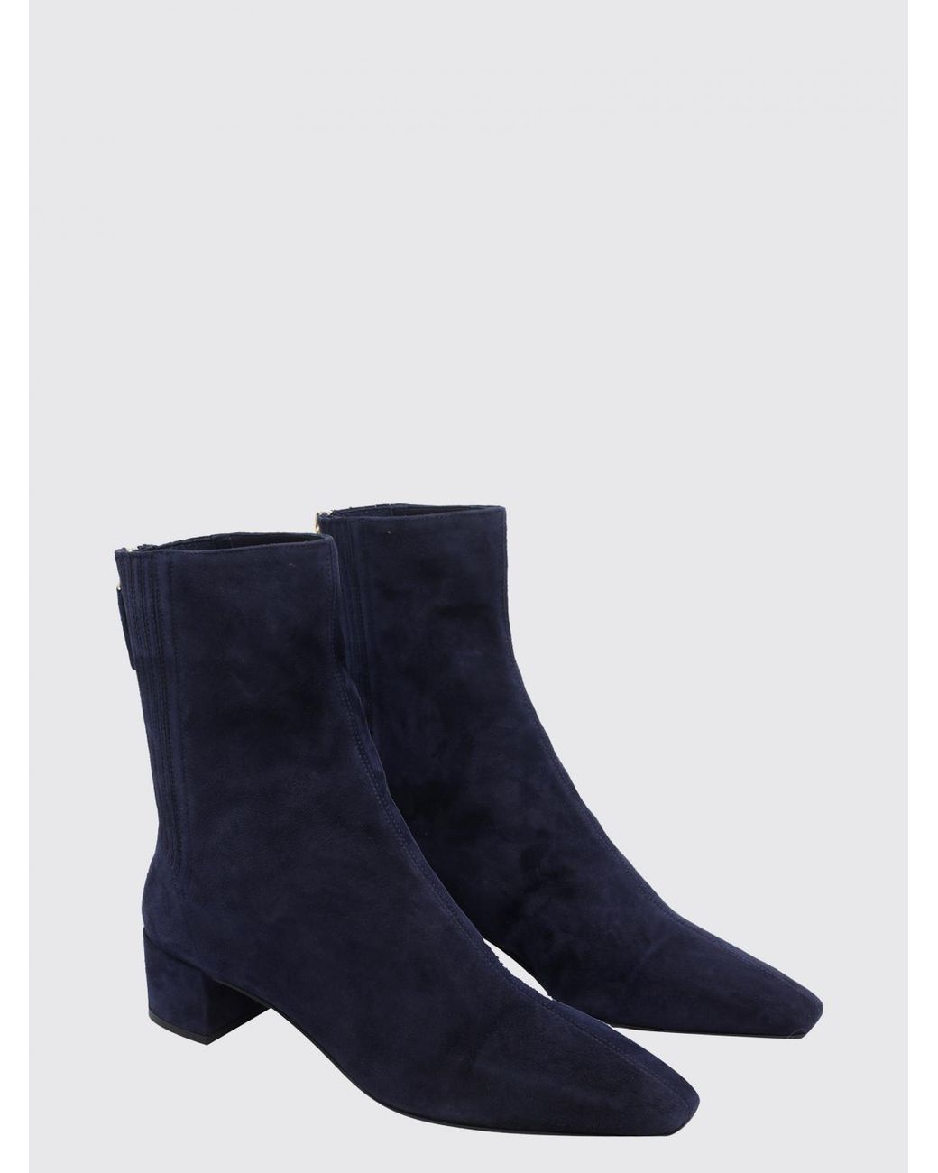 Aquazzura Blue Saint Honorè Suede Chelsea Boots With A Tapered Toe