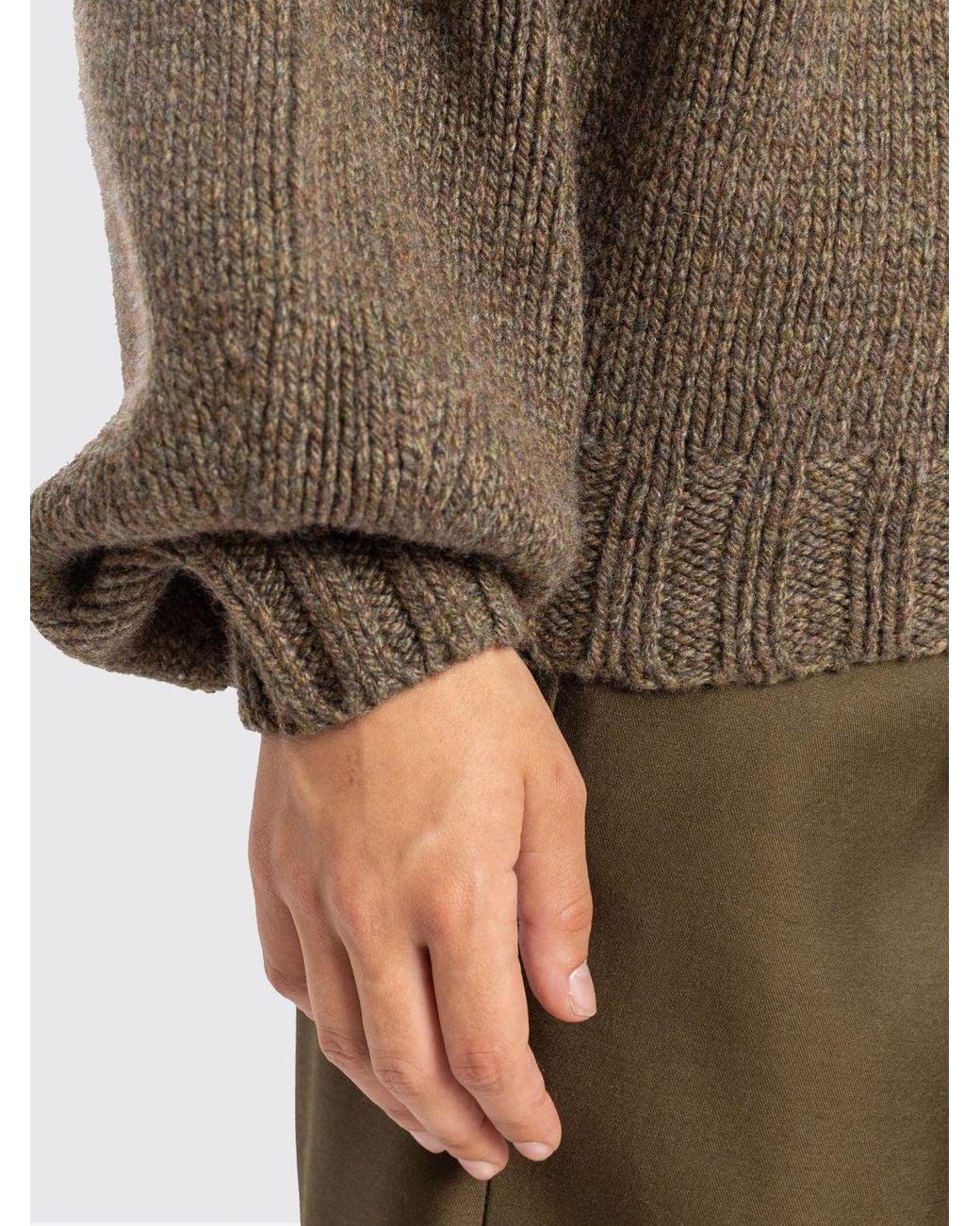 Khaite Gray Dropped Shoulder Crewneck Jumper