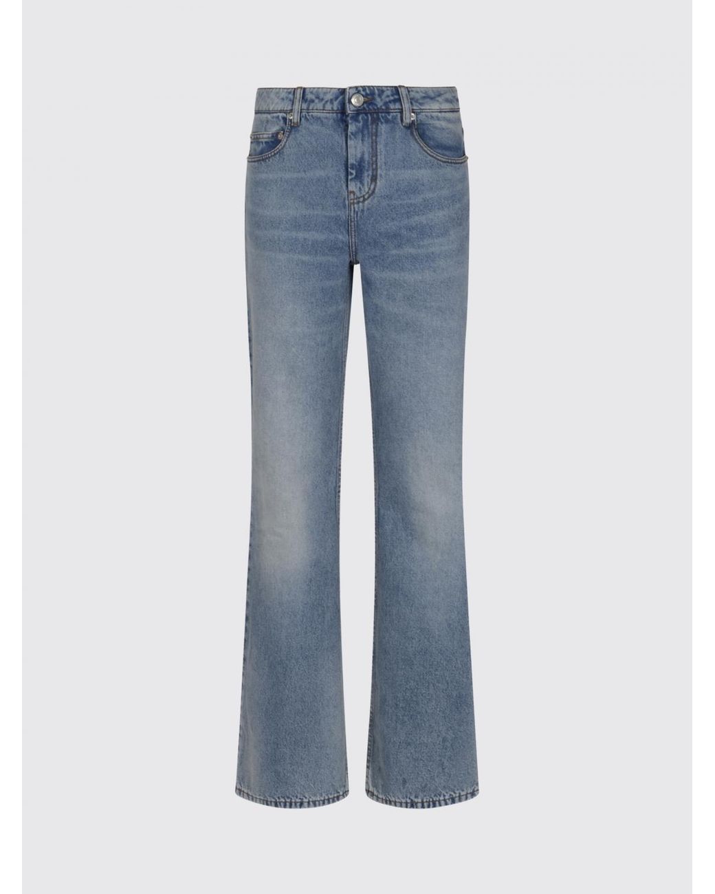 AMI Blue Flared Cotton Denim Jeans
