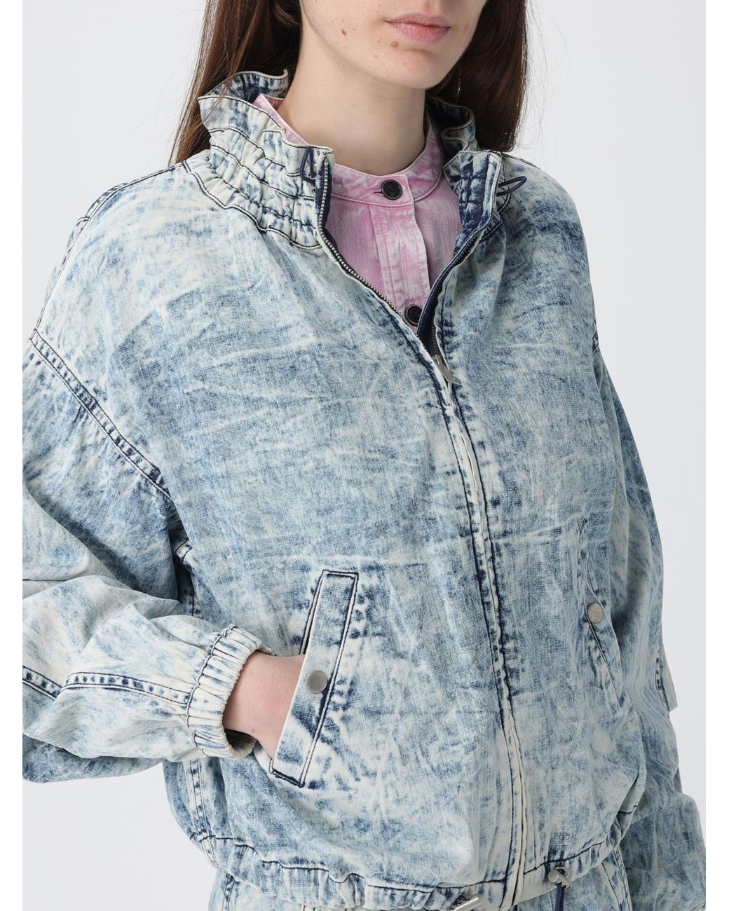 Isabel Marant Blue Denim Bomber Jacket