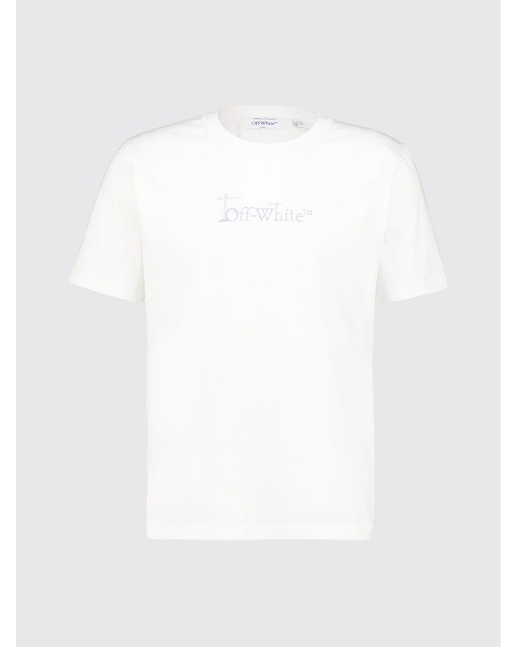 Off-White c/o Virgil Abloh White Crewneck Cotton T-Shirt With Contrasting Arrow Logo Print for men
