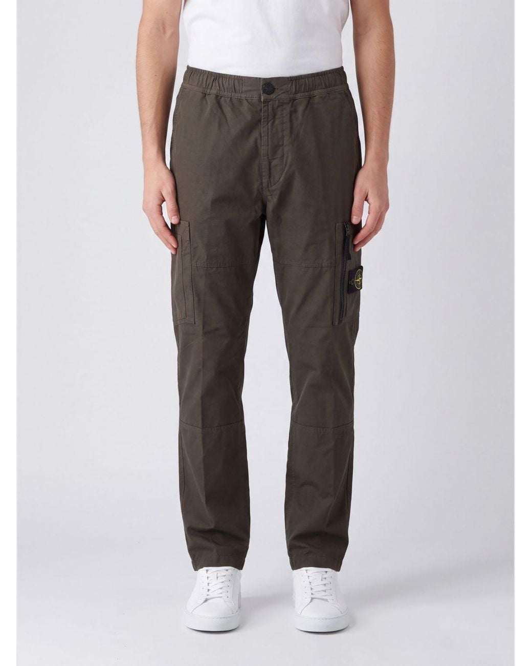 Stone Island Gray Pants for men