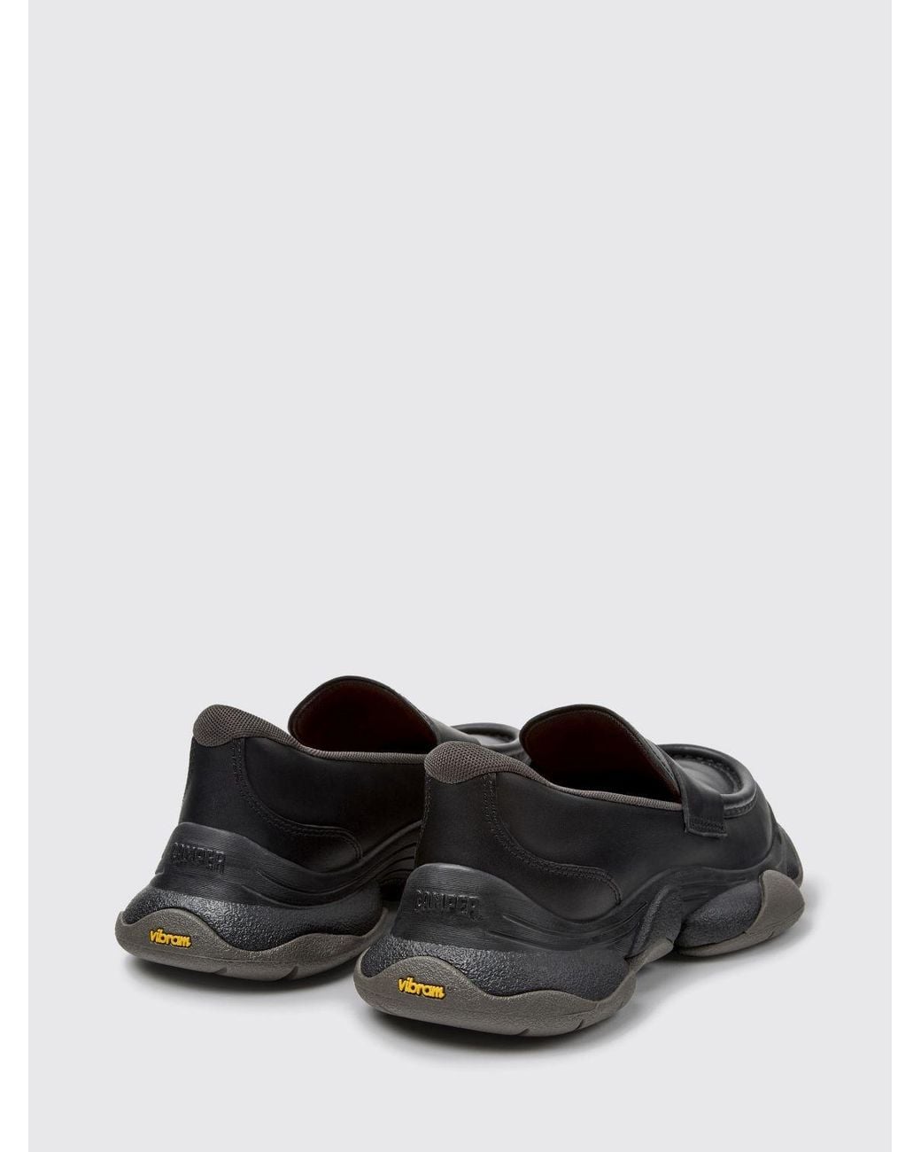 Camper White Karst 2 Smooth Leather Penny Loafers With Vibram Sole