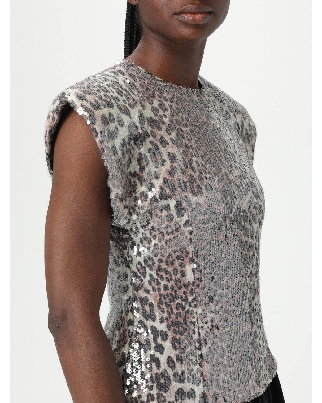 Top Mujer Ganni de color Blue