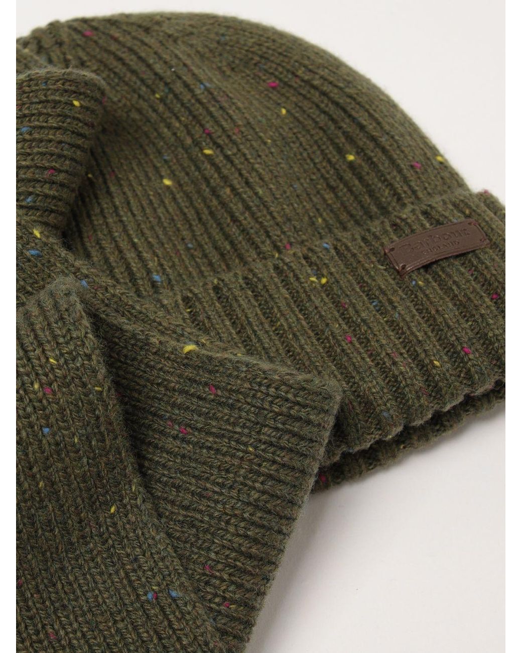 Barbour Green Wool Blend Beanie Hat And Scarf Gift Set With Applied Logo for men