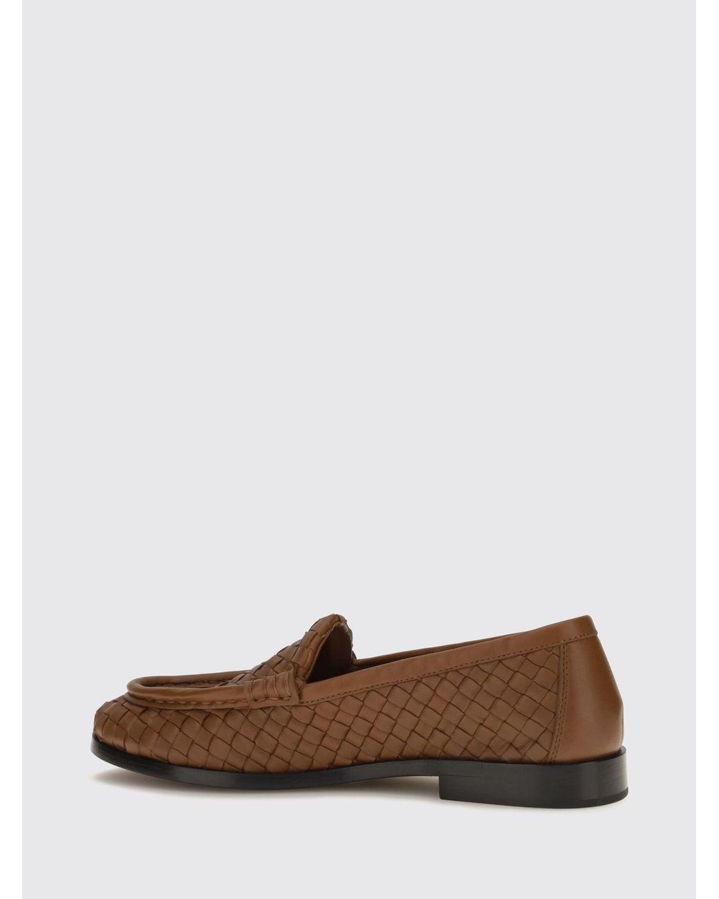 Bottega Veneta White Silenzio Intrecciato Lambskin Loafers