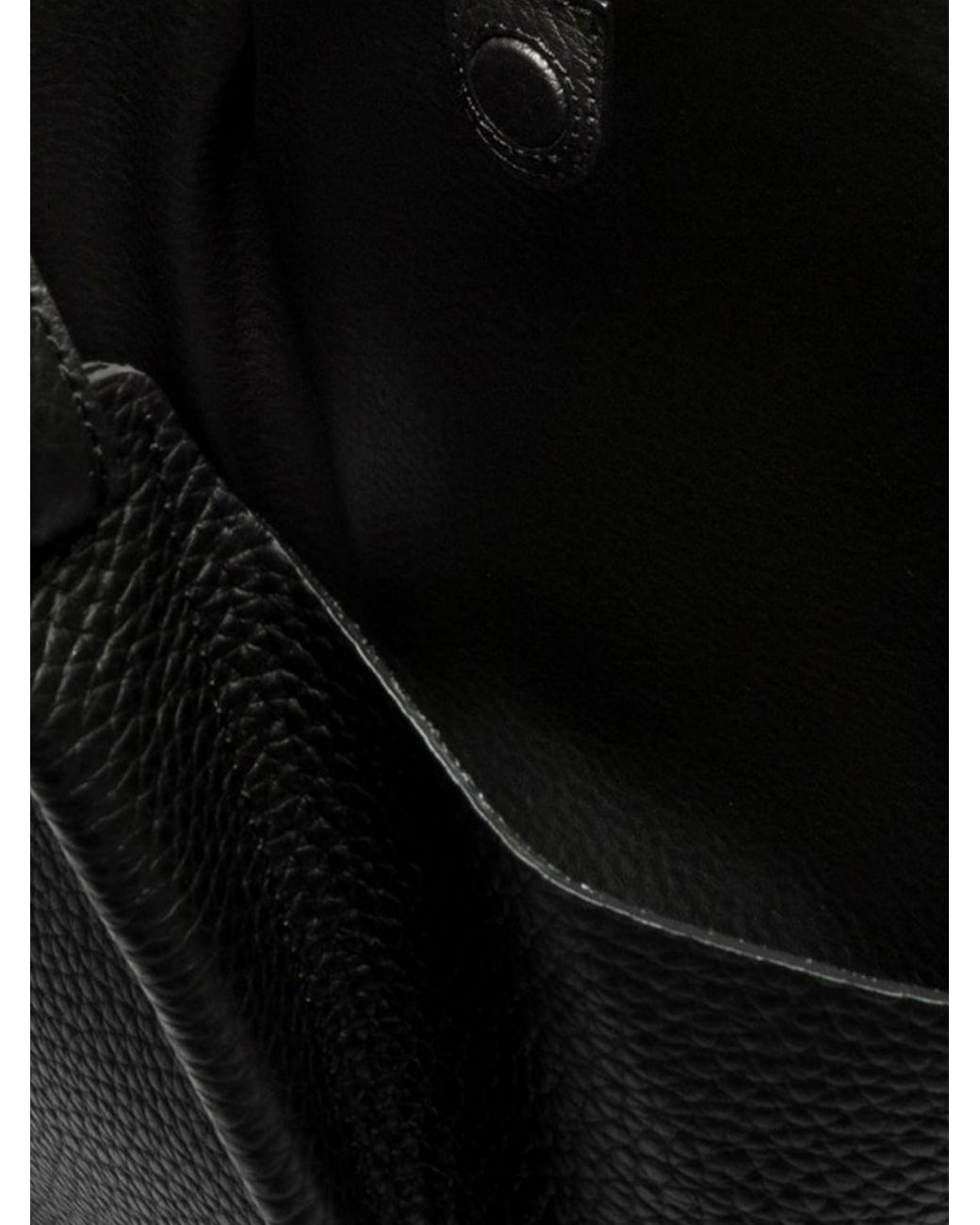 Gianni Chiarini Black Dua Grained Calfskin Leather Shoulder Bag
