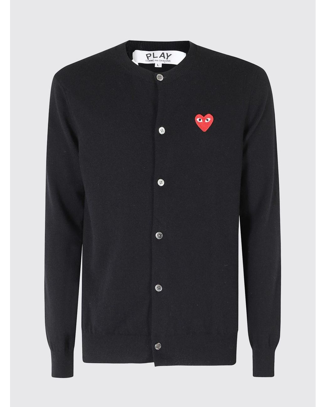 COMME DES GARÇONS PLAY Blue Comme Des Gar&Ccedil	Ons Play Wool Cardigan With Logo for men
