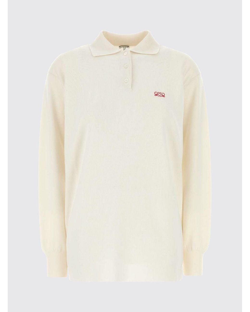 Loewe Natural Cotton Polo Shirt With Logo