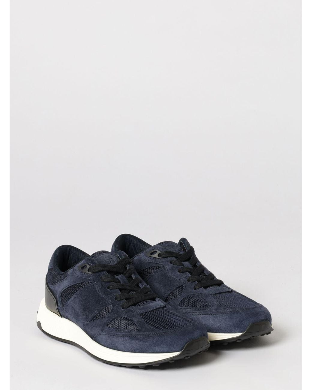 Tod's Blue Suede And Mesh Sneakers for men