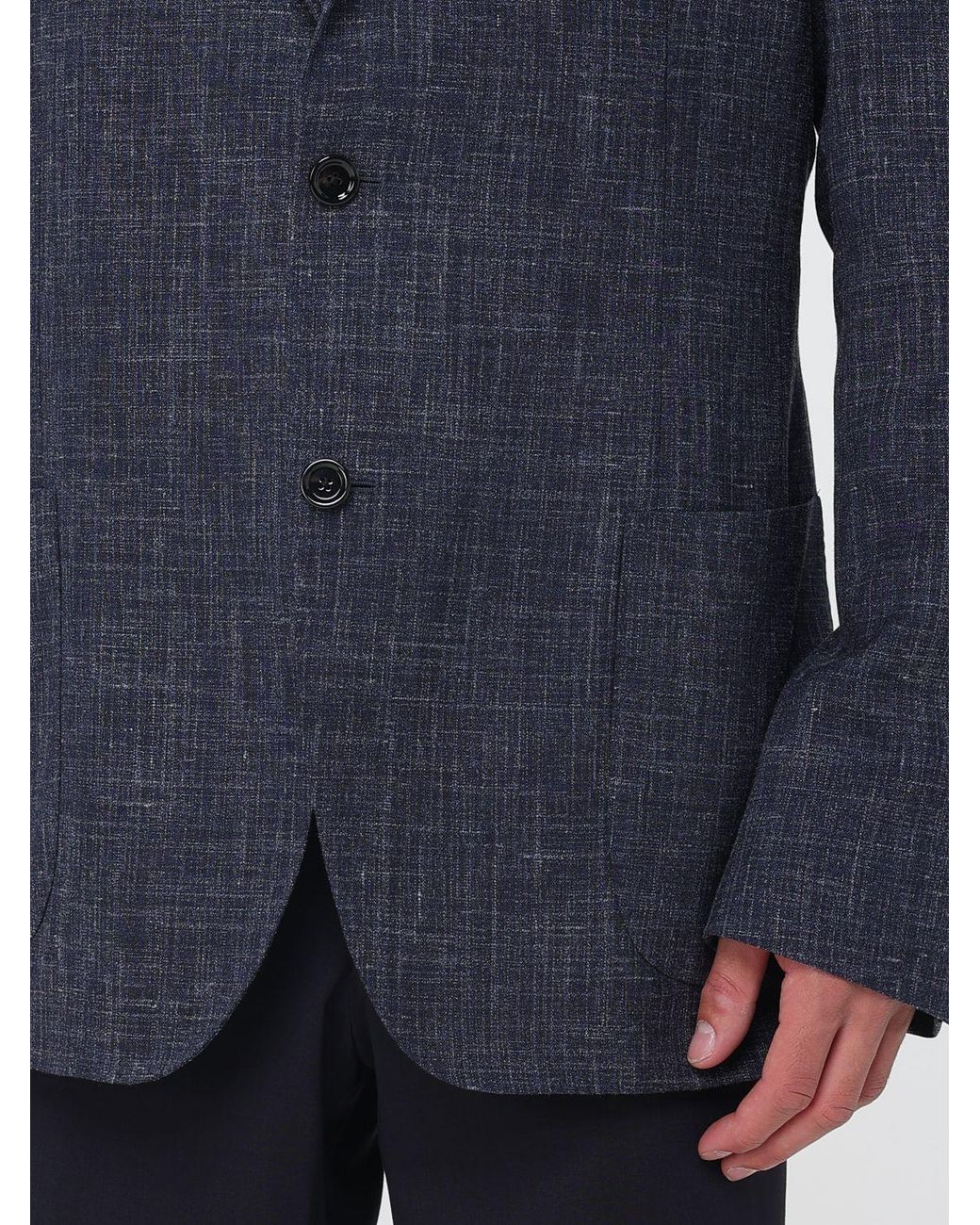Lardini Blue Single-Breasted Blazer for men