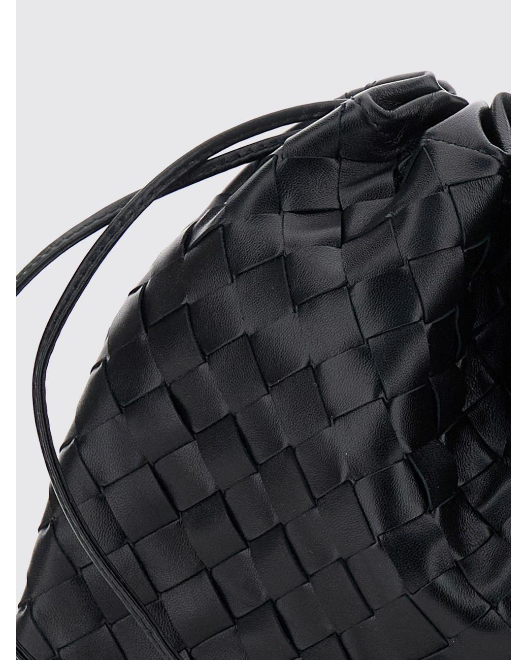 Bottega Veneta Black Dustbag Intrecciato Calfskin Bucket Bag With Drawstring
