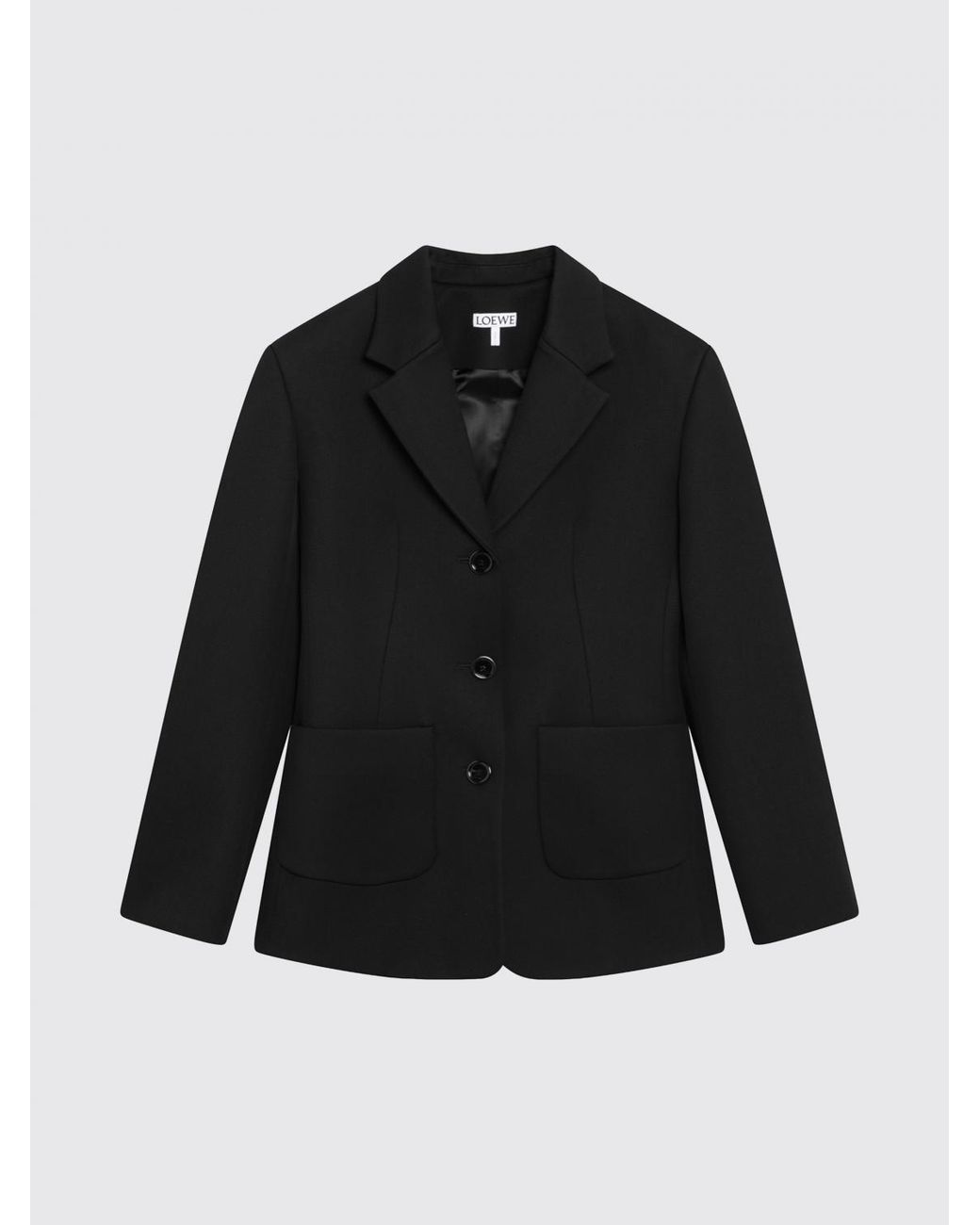 Loewe Black Wool Blend Single Breasted Blazer