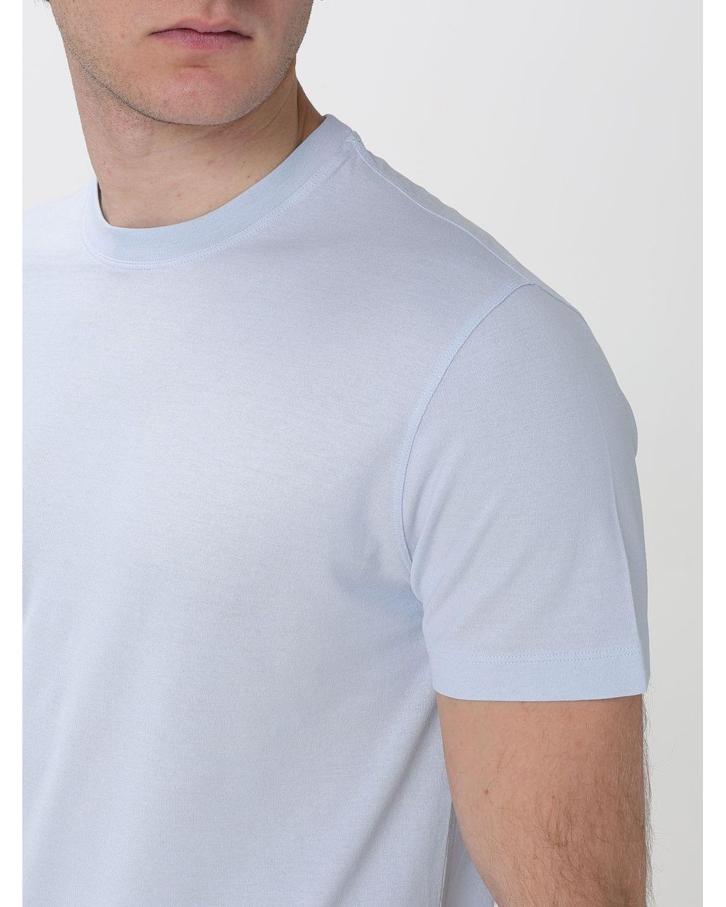 Zanone Blue Basic T-Shirt for men